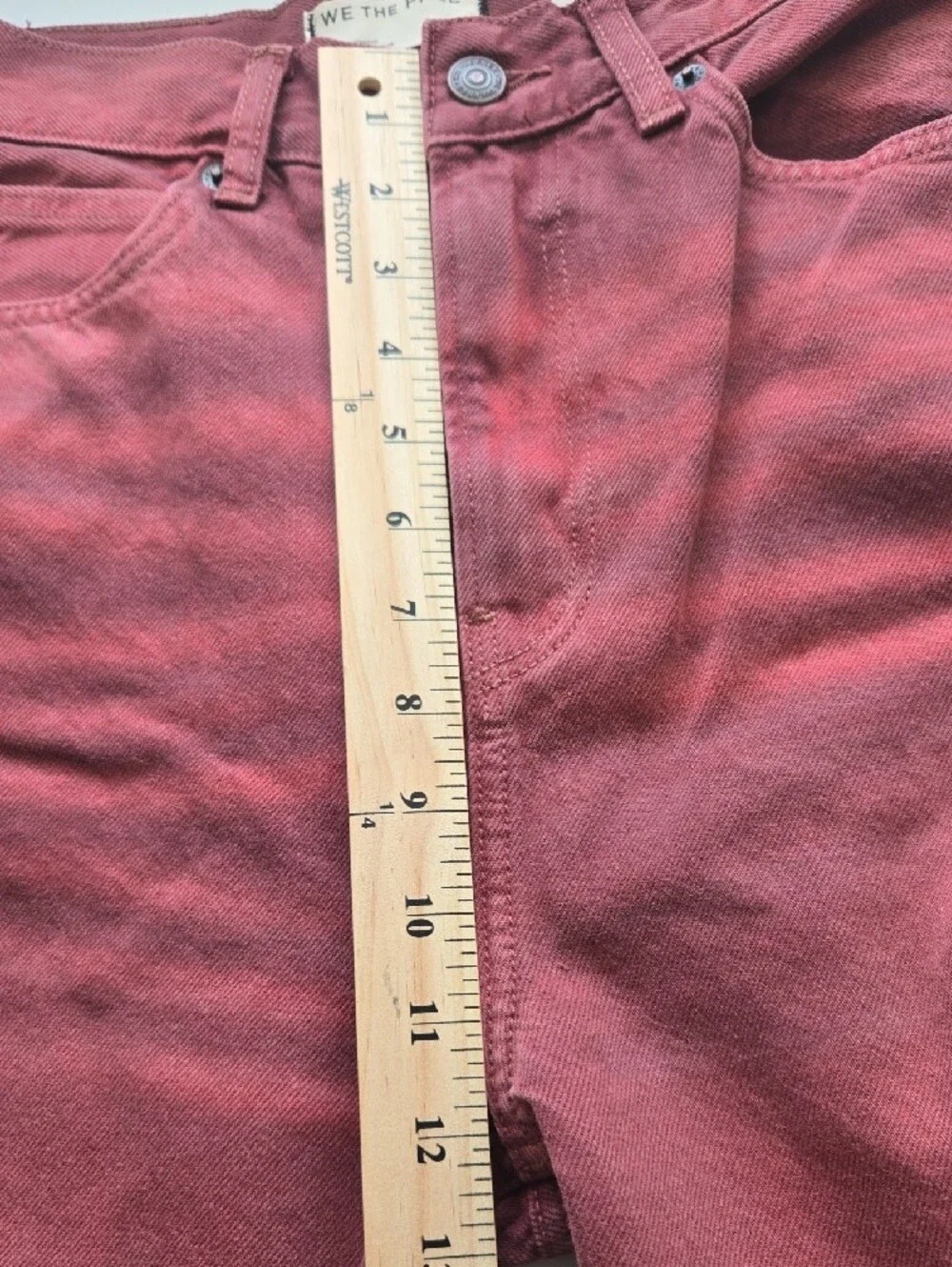 NWT Free People We The Free Bodie Arc Barrel Jeans In Sangria High Rise 27